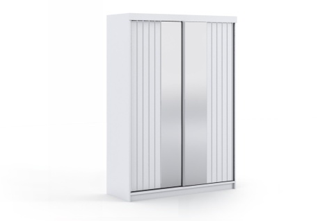 Szafa przesuwna MOLLI 150 cm w kolorze Białym z Lustrem