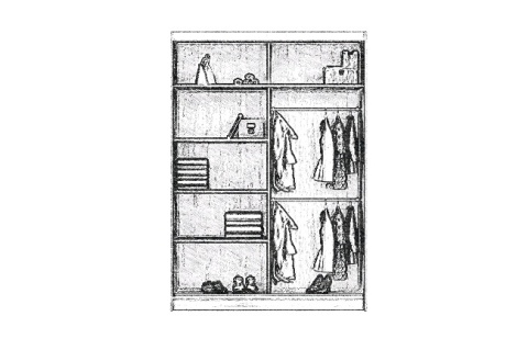 Szafa przesuwna Marika 150 cm z lustrem w kolorze szarym