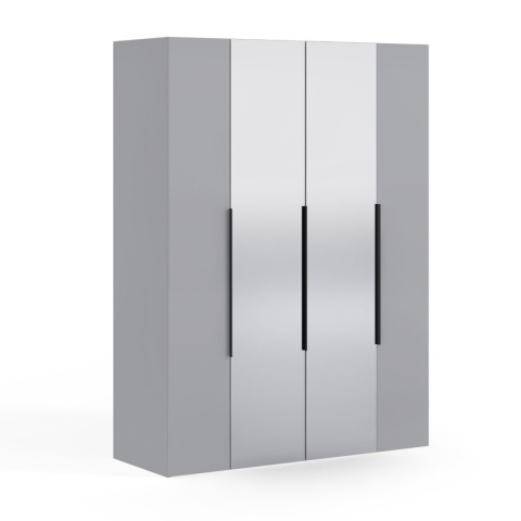 Szafa uchylna NICEA 180 cm z lustrami w kolorze Szarym